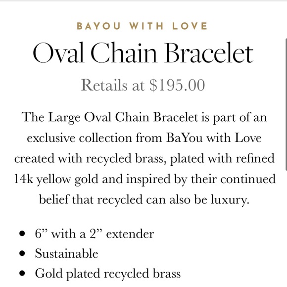 Oval Chain Bracelet by Bayou With Love - Picture 4 of 4